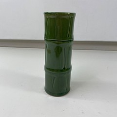 Libbey Ceramic Set 2 Tiki Tall Volcano Drip Bamboo Style Cocktail Tumbler Black