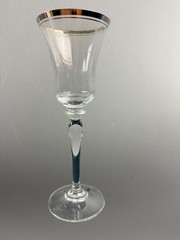Mikasa Jamestown Platinum Trim Crystal Iced Tea Glasses Set of 4 Clear