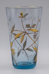 Fritz Heckert Hand Painted, Hand Blown Juice Glass, Circa 1900, Signed