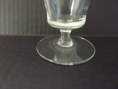Vintage Etched Floral Leaves Panel Optic Wine Water Goblets Stems
