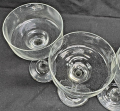 Set of 4 Champagne Sherry Wine Glasses Stemmed Clear All Occasion Glassware
