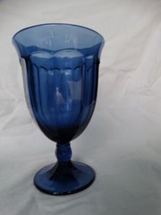 Viking Medium Blue Glass Arlington Colonial 6 7/8th» Iced Tea Excel Used Cond.