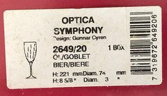 12 NIB Vintage Orrefors Crystal OPTICA Symphony Wine Glass 8 5/8 Gunnar Cyren