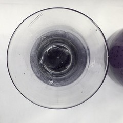 TAG Ltd. Plum Bubble Glass Goblets 5-7/8″ Tall & 3-3/8″ Wide-Rim – VTG Lot Of 2.