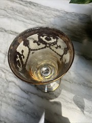 Interglass Italy Crystal Wine Glass 24 Gold Trim