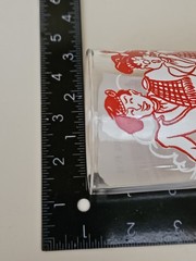 1950’s MCM Hazel Atlas Auld Lang Syne Drinking Song Glass Big Top Peanut Butter