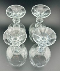 Vintage Cascade Czech crystal Bohemia Water/Wine liquor Glasses ~set Of 4