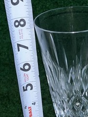 Waterford Crystal Lismore Crystal Champagne Flute Cut Glass Ireland 7.75” Signed