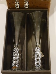 Millennium 2000 Cristal d’Arques Collectible Champagne Flutes for New Year Toast