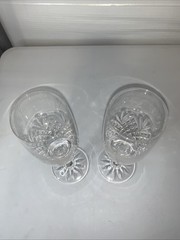 Galway Crystal Claddagh Champagne Flutes. Bride And Groom Engraving