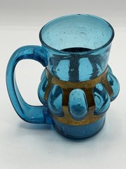 Vintage 1960’s Felipe Derflingher Caged Glass Brutalist Tankard Mug