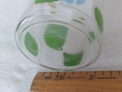 3 Vintage MCM TV Screen Geometric Square Block Tumbler Glassware Atomic Era Grid