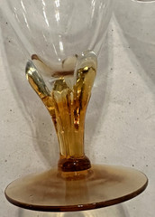 4 Seneca 310 Amber Blown 6.75 Iced Tea Glasses Morgantown W Virginia Have Extras