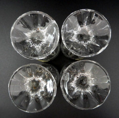 4 ACTION/ZAJECAR CRYSTAL MINI GOBLETS – 24 % LEAD CRYSTAL STEMWARE – YUGOSLAVIA