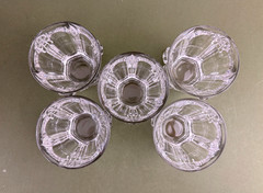 5 Lenox Butterfly Meadow Clear Crystal Bees Double Old Fashioned Glasses 4 3/8»