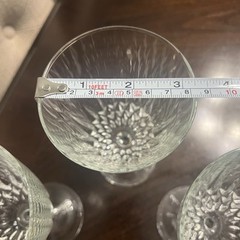 Cristal D’Arques-Durand Diamant Water Goblet Glass Crystal Set of 3 6.75″Tall