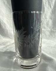 Vintage Set of 6 Floral Etched Daisy Federal ? 8oz Tumblers Juice Glasses 4″