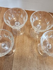 Set Of 4 Cristal D’Arque Arcoroc Petal Sherberts