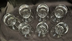 Set Of 7~Clear Crystal Cocktail Glasses~Gina By Bohemia Crystal