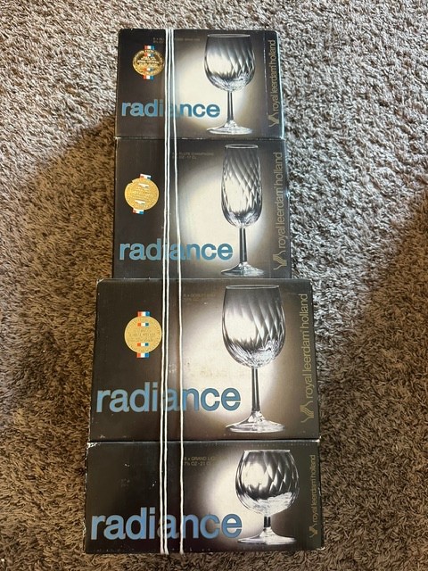 Vintage Royal Leerdam Holland Set of 24 RADIANCE Glasses