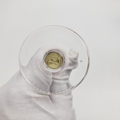 Grappa Glass Yellow Clear Stemmed Shot Glass Barware 6.5″ T