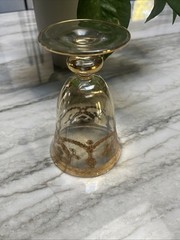 Interglass Italy Crystal Wine Glass 24 Gold Trim