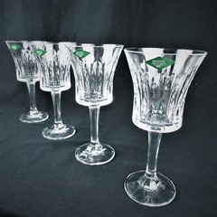 Shannon Crystal Designs of Ireland Stemware Set of 4 Glasses 24% Lead Slovakia