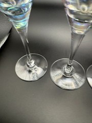 Bohemia Iridescent Crystal White Wine Glasses Long Stem – Set of 5