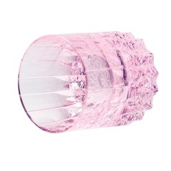 Pink Crystal Glass Rocks Whiskey Glass Popular Glass Cut Clear 8oz For Brandy