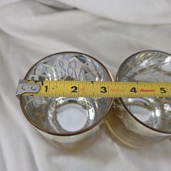 4 – MCM Gold Toned Diamond Patter Rocks Glasses-Whiskey-Speak Easy- Drink wear