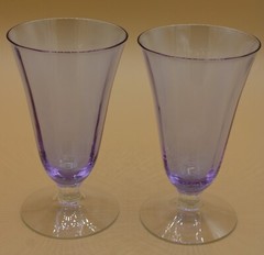 Fostoria Wisteria Lavender Tea/Water Glass (Set of 2 Neodymium Glass 5 1/2″ Tall
