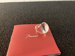 Ring Pebble Clear in Crystal of Baccarat Size 48