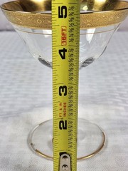 1900s Antique Tiffin Cordial/LIquor Glass with Gold Leaf Pattern Replacement