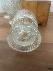 MCM Dansk Bohemian Style 8 oz Tumbler Glasses Set Of 4 Leaf Pattern Vintage