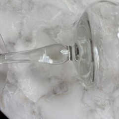 Vintage Set of 3 Hand Blown Clear Glass Platinum Gold Band 7” Water Or Wine