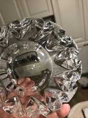Miller Rogaska Reed & Barton Equinox Cut Crystal Serving Bowl Centerpiece 7″ W