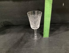 Waterford Crystal Alana Large Wine Water Glasses Ireland Set of 2 *