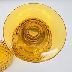 Lot 4 VILLEROY & BOCH BOSTON Amber GOBLETS XL Wine Water Sangria GLASSES 5.50″