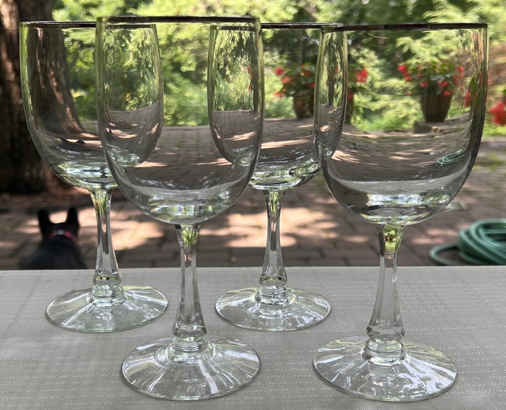 Set of FOUR Fostoria Trousseau Water Goblets
