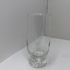 Vintage Highball Clear Glass Glasses Swirl on Heavy Bottom 6 3/8″ High Lot