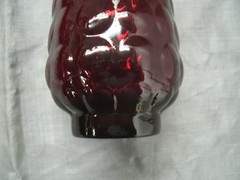 Vtg Anchor Hocking BUBBLE ROYAL RUBY RED Set of 5~4-1/2″ 9 oz Flat Tumbler EC