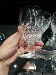 (4) Water Goblets 8 oz Glasses 5-1/4″ Crystal Old signed Waterford Colleen cut