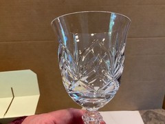 Galway Irish Crystal Kylemore Wine/Water Goblets Set of 4 ~ 7 5/8″ #10500 w/tags