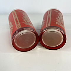 Culver Siam Tumblers Goddess Highball Glass Red Gold Hindu Thai VTG Set 1960s