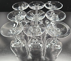 9) Lenox Dimension Wine Glasses Set Vintage Elegant Clear Stemware Retro Bar Lot