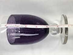 TAG Ltd. Plum Bubble Glass Goblets 5-7/8″ Tall & 3-3/8″ Wide-Rim – VTG Lot Of 2.