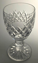 Vintage Boyne (Cut Foot) 4Inch Port Wine by Waterford Crystal, Exc/Signed