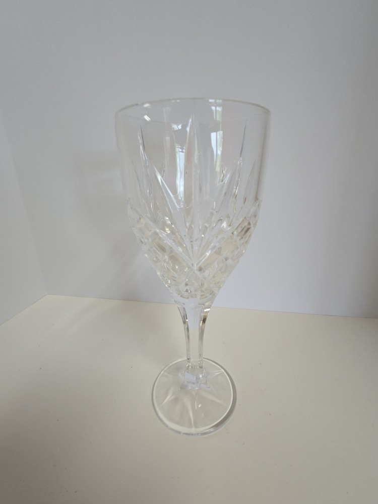 SHANNON Crystal by GODINGER DUBLIN Pattern Wine / Water Glass 8″ ~ Preowned