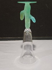 SIGNED Daum France Cactus CHAMPAGNE FLUTE 9.5″ Glass Hilton Mc Connico Crystal