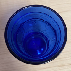 Maryland Glass Co. RING O RINGS Cobalt Blue Flat JuiceTumbler